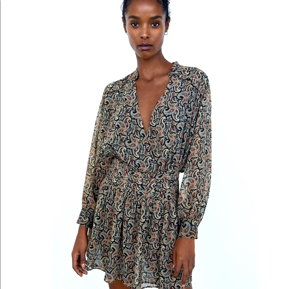 ZARA printed mini dress - Picture 2 of 11